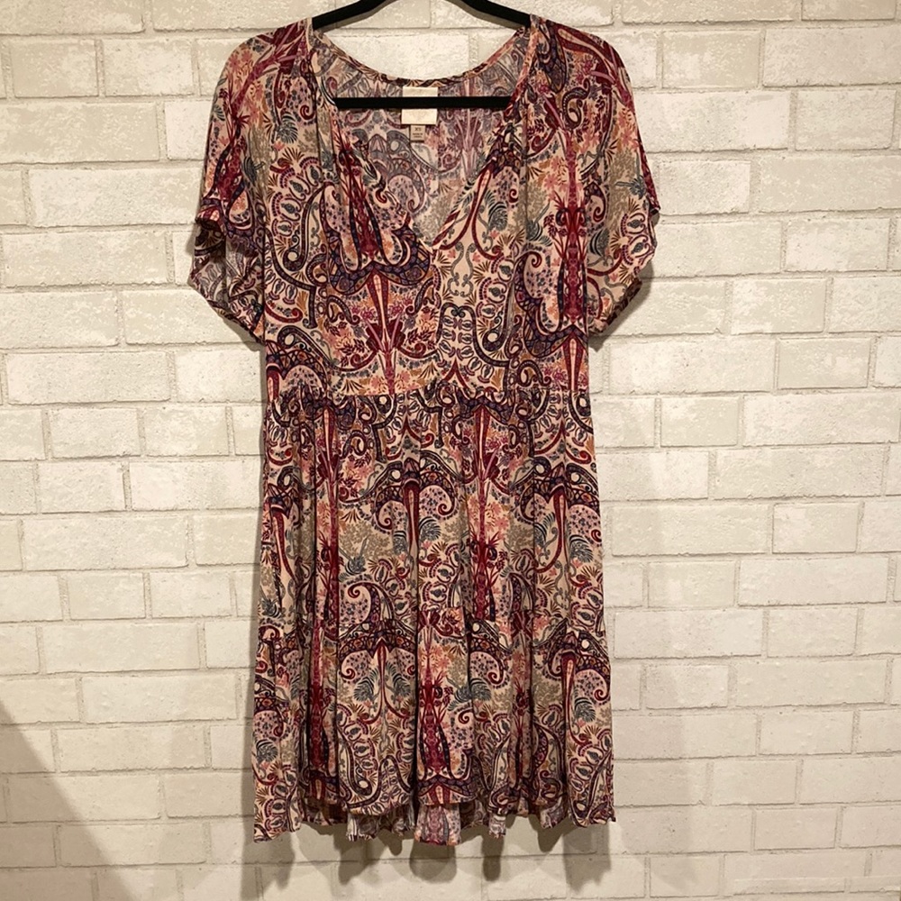 EUC Knox Rose Boho Tiered Dress